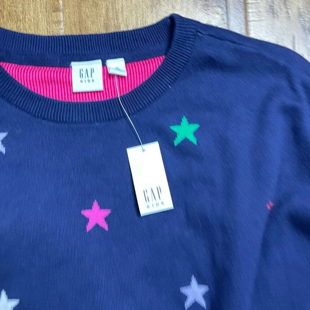 Gap Kids Print Crewneck Sweater stars‎ XLarge XL  America Usa